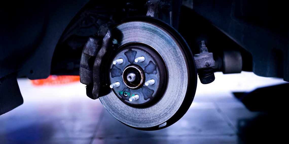 a close up of a car tire