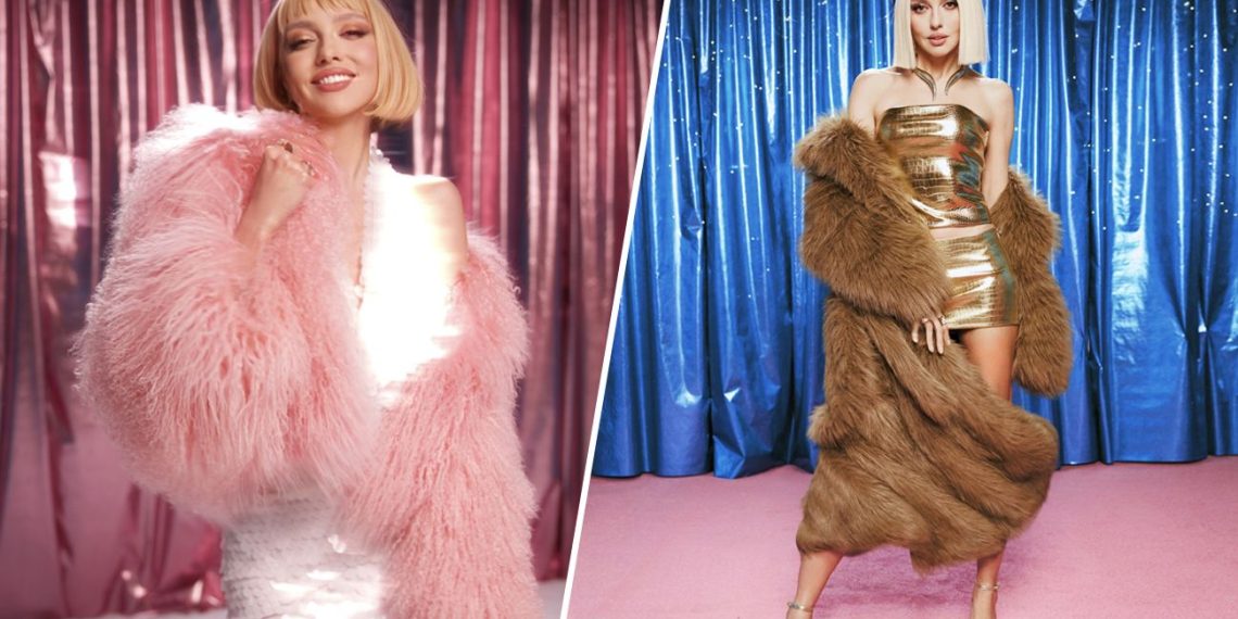 Оля Полякова показала, як шуба стає головним акцентом новорічного образу